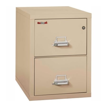 Fire King Fireking Fireproof 2 Drawer Vertical File Cabinet - Letter Size 18"W x 31-1/2"D x 28"H - Putty 2-1831-CPA